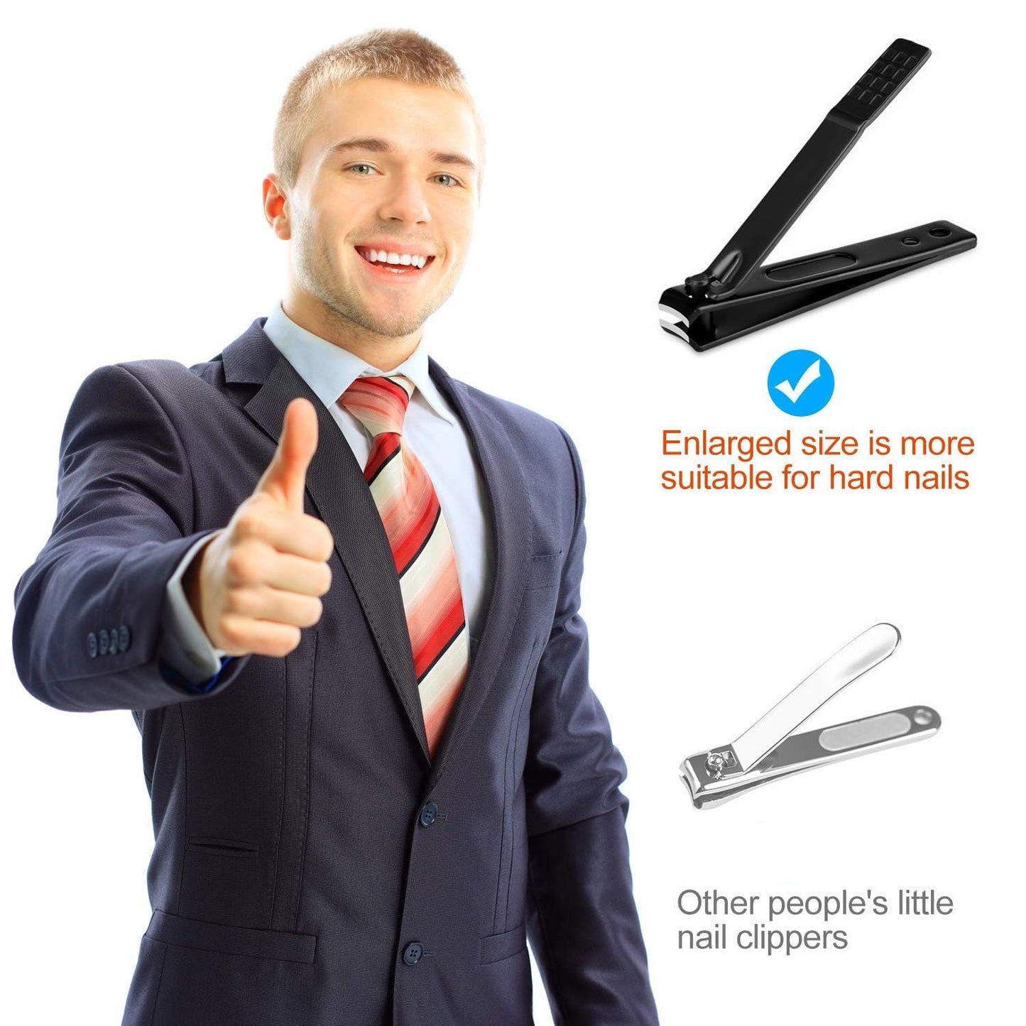 Manicure Set Men Finger and Toe Nail Clippers Set Professional Manicure Pedicure Kit with Travel Case Personal Care Tools Accessories Nail Grooming Kit Gifts for Men Women Father Mother