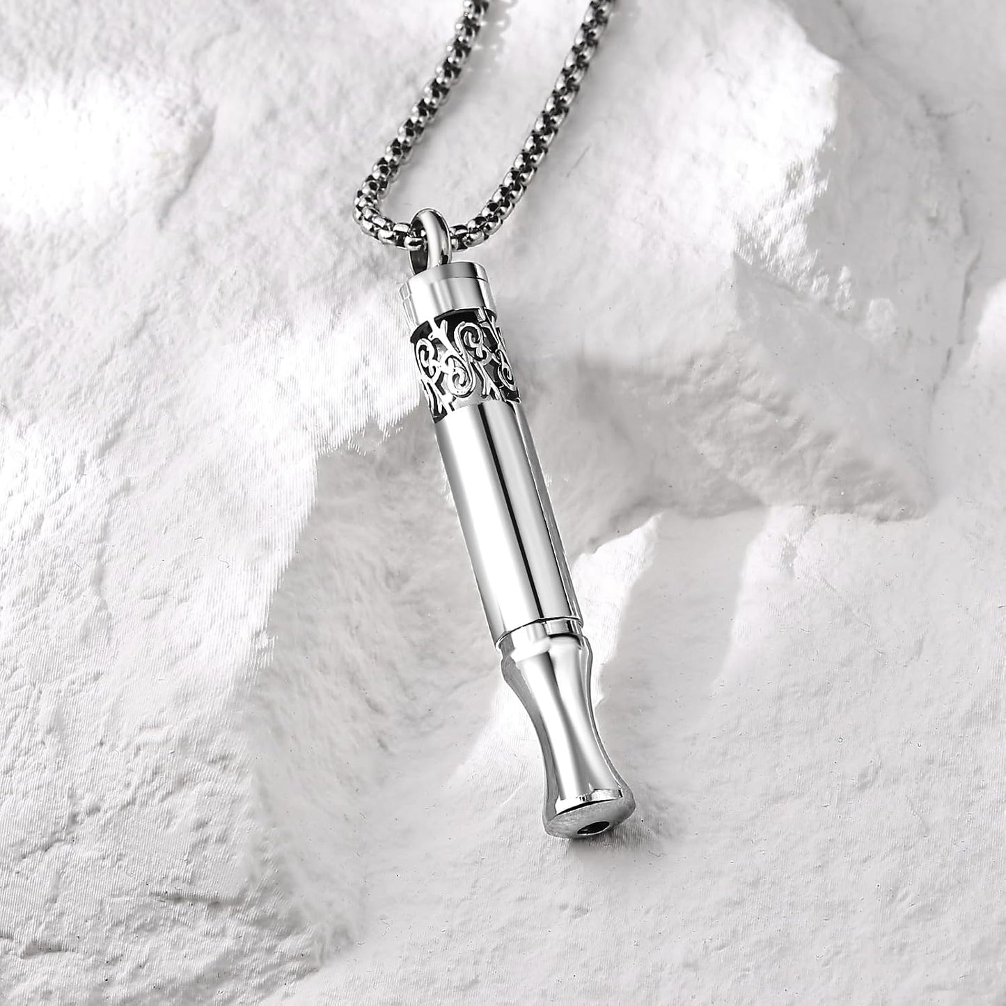 Anxiety Relief Pendant Mindfulness Breathing Necklace - Essential Oil Diffuser & Personal Inhaler Aromatherapy Necklaces for Women & Men (Rainbow)