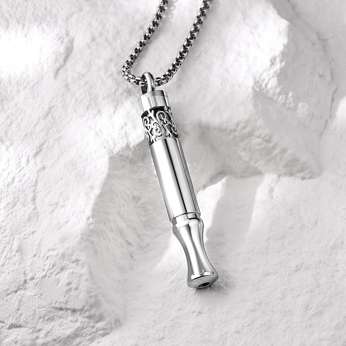 Quit Smoking Aid Necklace Stainless Steel Aromatherapy Diffuser (Rainbow)