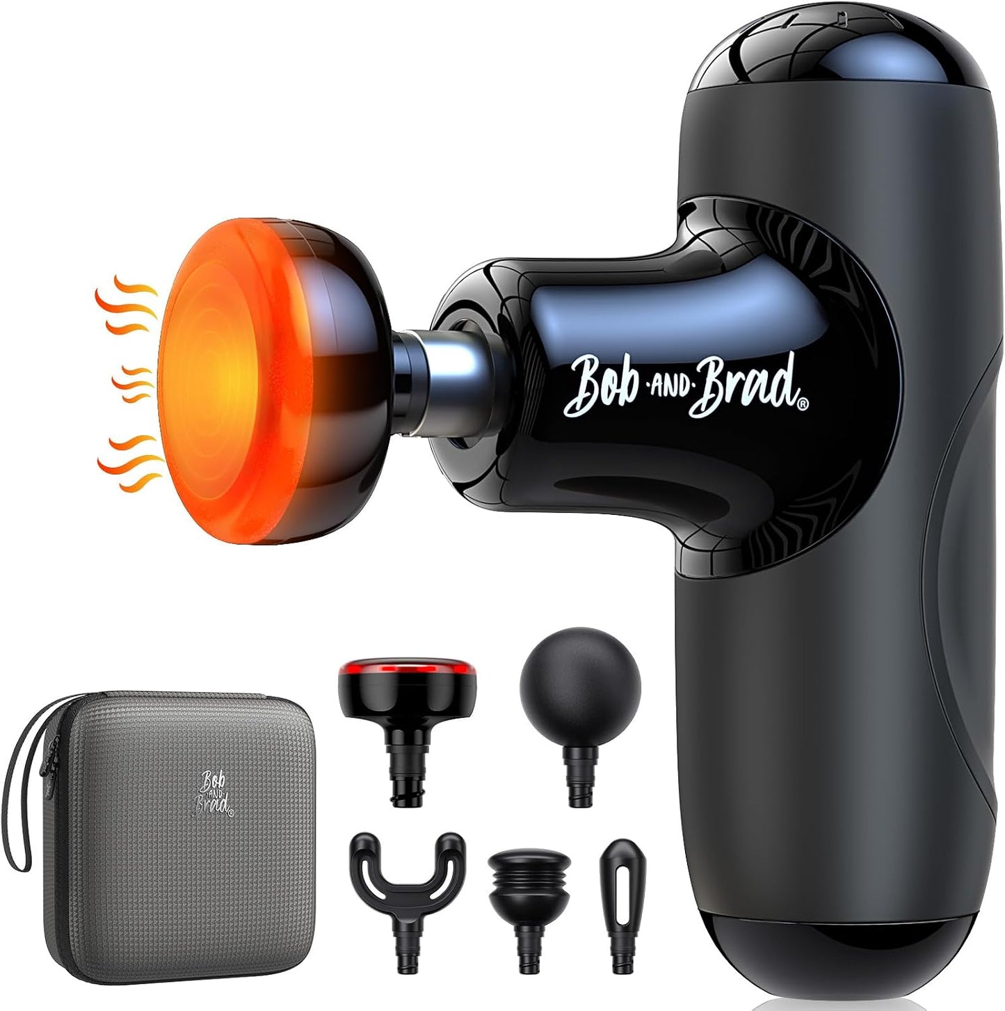BOB AND BRAD Q2 Pro Mini Massage Gun with Heat and Cold, Pocket-Sized Deep Tissue Massager, HSA Portable Percussion Muscle Massager Gun, Ultra Small & Quiet Muscle Massager, FSA Eligible
