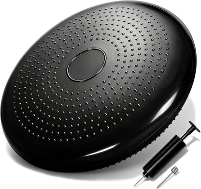 Balance Disc Training Dynadisc, PVC Core Strengthening Workout Cushion Non Slip 34cm Stability Disc with Inflator for Balance Training Massage