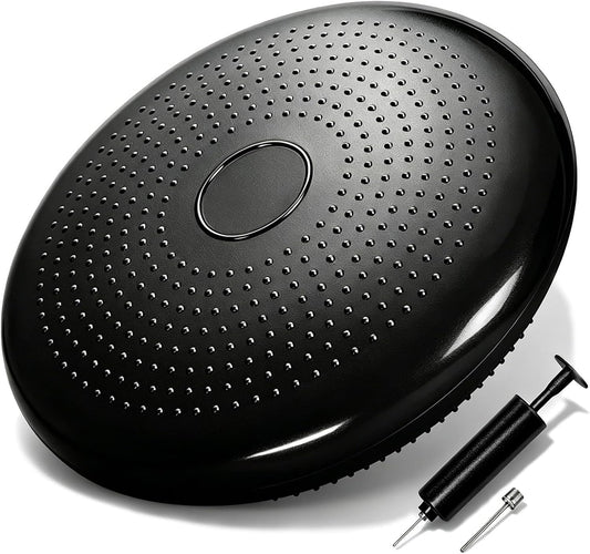 Balance Disc Training Dynadisc, PVC Core Strengthening Workout Cushion Non Slip 34cm Stability Disc with Inflator for Balance Training Massage