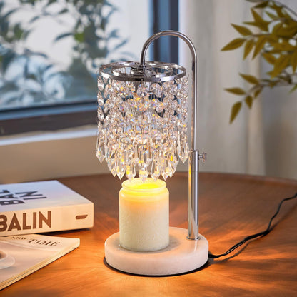 Candle Warmer Lamp with Timer Dimmer and 3 Bulbs, Lamp Candle Warmer with Marble Base,Wax Melt Warmer for Jar Candles, Birthday Gifts for Women Mom, House Warming Gifts New Home Decor (RGB-Black)