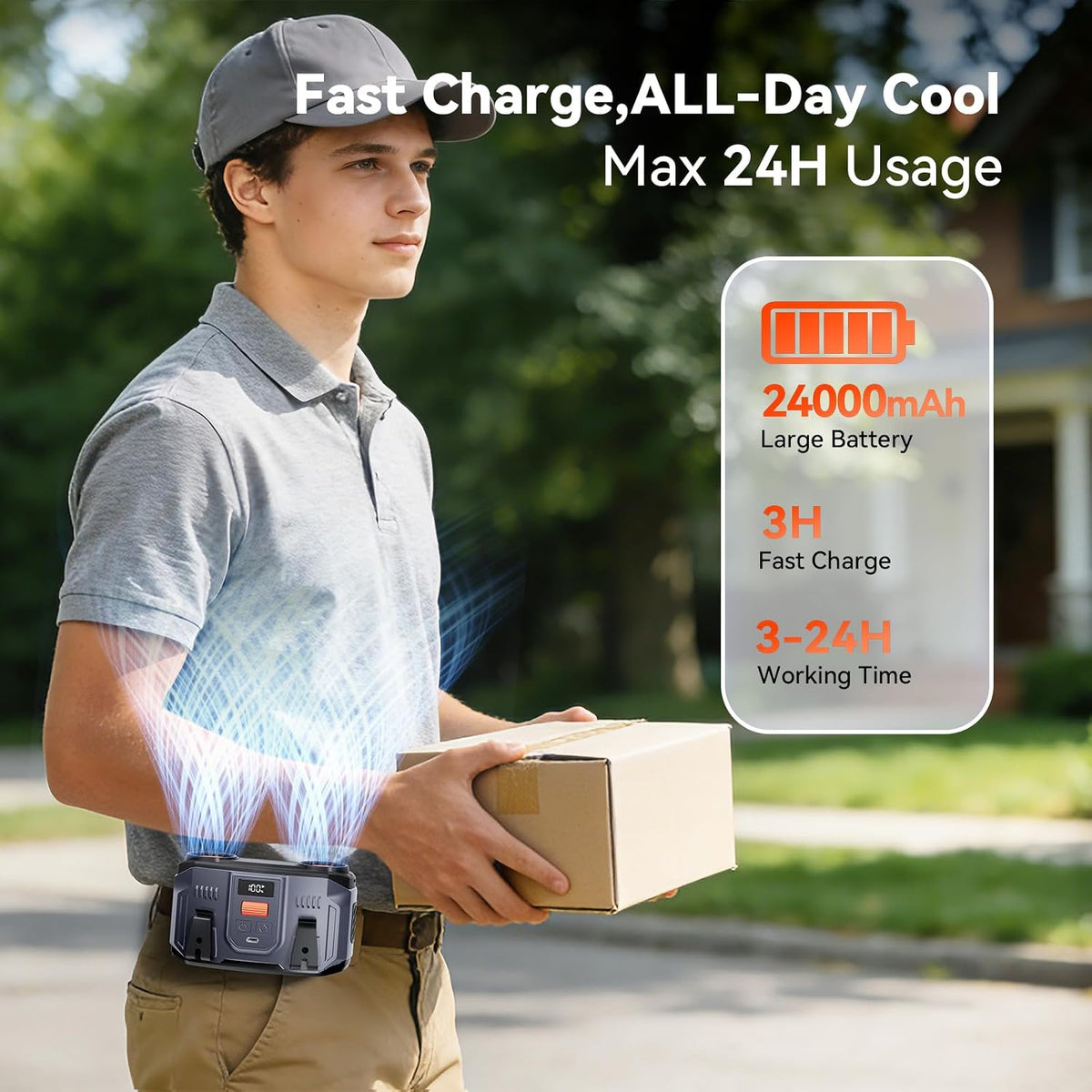 24000mAh Personal Waist Fan