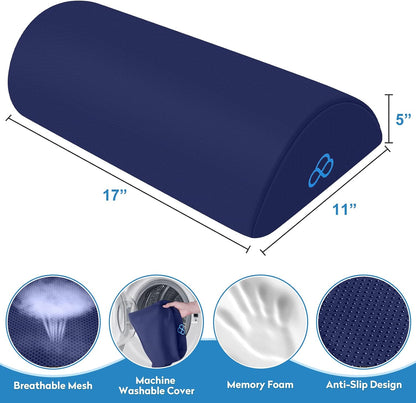 StepLively Foot Rest Ergonomic Pillow for Under Desk at Work, Anti-Fatigue Footrest Support Pillow for Fatigue & Pain Relief, Comfortable for Office Chair, Car Seat & Gaming Chair - Black