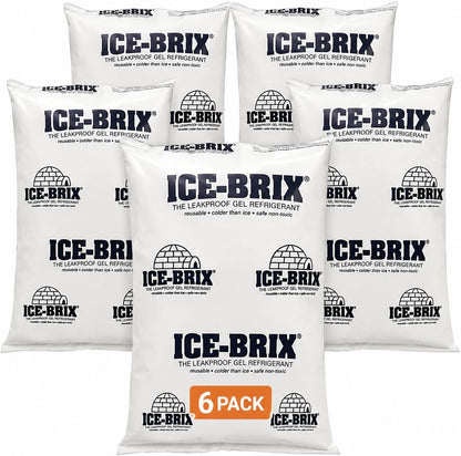 ICE-BRIX Reusable Gel Ice Packs for Shipping, 5 x 2.75 x 0.75 in, 3 oz White (96 Pack) - Compact Cold Packs for GLP-1 Medication Mailers, Lunch Boxes, Small Coolers, Frozen Food & Perishables