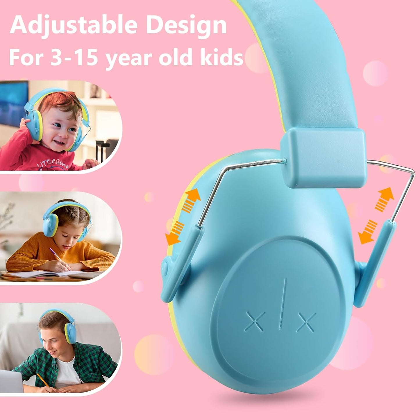 ProCase Kids Noise Cancelling Headphones, Kids Ear Protection Monster Jam Truck, Fireworks Hearing Protection Noise Reduction, Noise Canceling Earmuffs for Sensory Autism Toddler Children -Red