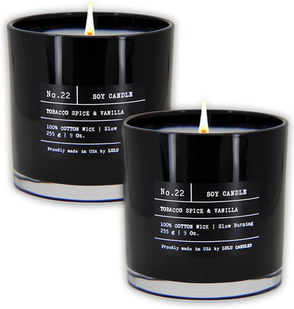 Lulu Candles | Jasmine, Oud & Sandalwood | Luxury Scented Soy Jar Candle | Hand Poured in The USA | Highly Scented & Long Lasting (9 Oz.)