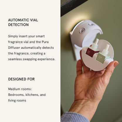 Pura Home 4 Fragrance Diffuser - Adjustable Home Diffuser with LED Light & Automatic Vial Detection - Wi-Fi Device for Personalized Home Scenting Experience - 2025 Version