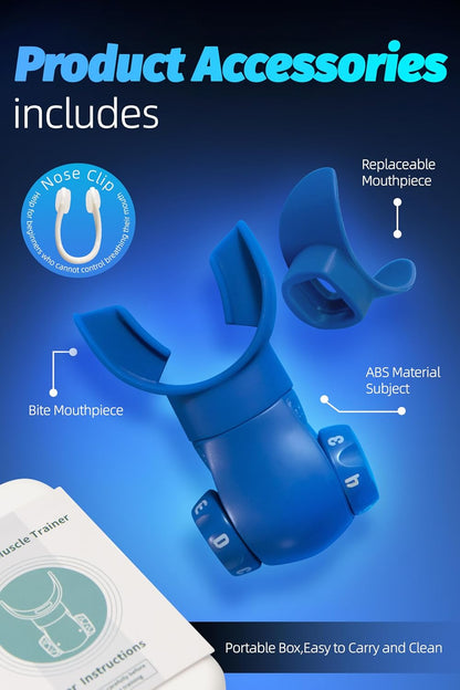 Breathing Exercise Device,Breathers Trainers Exerciser with Adjustable Inspiratory/Expiratory Vibration Fitness for Wellness