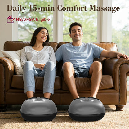 CuPiLo Foot Massager FSA Eligible HSA 2026 Upgraded, Birthday Gifts for Women Men Mom Dad, Feet Massager with Heat for Plantar Fasciitis Relief, 5 Levels Compression & Vibration Massage for Neuropathy