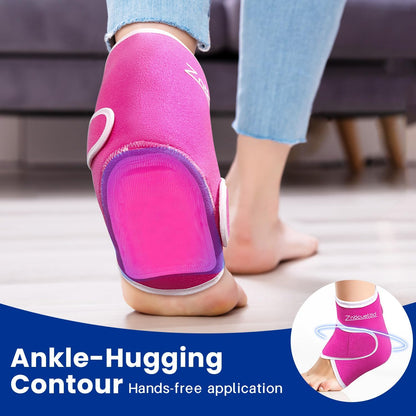 Ankle Ice Pack Wrap Reusable Gel Cold Compression for Foot Discomfort