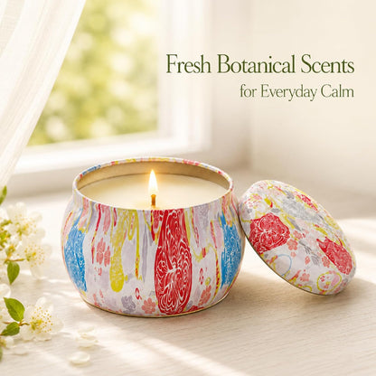 Candles, Scented Candles Gift Set for Women, 8 Pack Fruity Floral Soy Wax Aromatherapy Candles, Travel Tin Candles in Artist Gift Box, Birthday Gifts for Mom, Wife, Sister, Friend, Housewarming