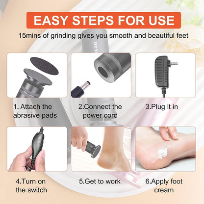 Electric Foot Callus Remover 36W, 1200RPM Heavy Duty Metal Grinder
