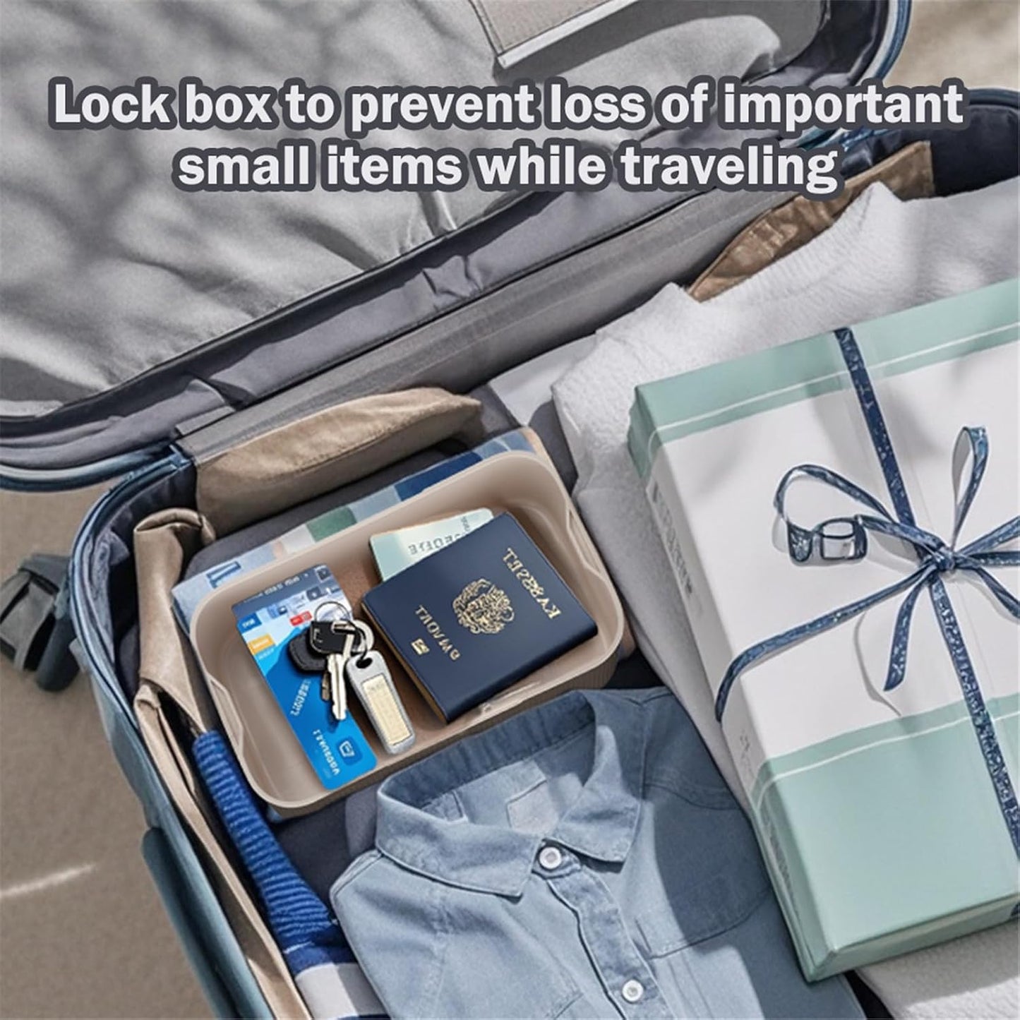 Medication Lock Box,Small Lockable Storage Box with Combination Code for Phone,Medicine Safe,Food, Home,Refrigerator,Office,Personal Items,Travel,Gift