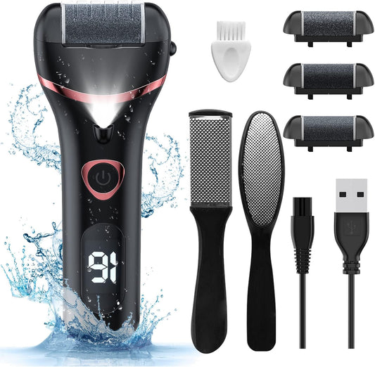 Electric Foot Callus Remover, Rechargeable Foot Scrubber File Pedicure Kits