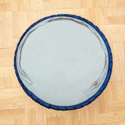 Round Pouf Ottoman 20 x 20 x 14 Inches Boho Poof Home Decor Floor Pouffe Ottoman Foot Rest for Couch Sofa Bean Bag Chairs Living Room Bedroom (Green)