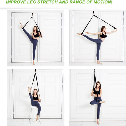 UBING Leg Stretcher, Door Flexibility Trainer, Over the Door Strech Strap for Flexibility, Splits Trainer for Dance Ballet Cheer Gymnastics Taekwondo Stretching