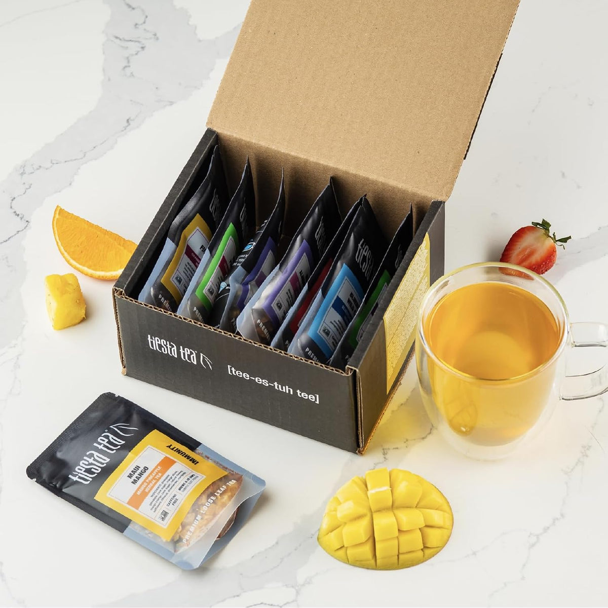 Tiesta Tea Top 8 Favorites Sampler Set Loose Leaf Up to 80 Cups 8 Pouches