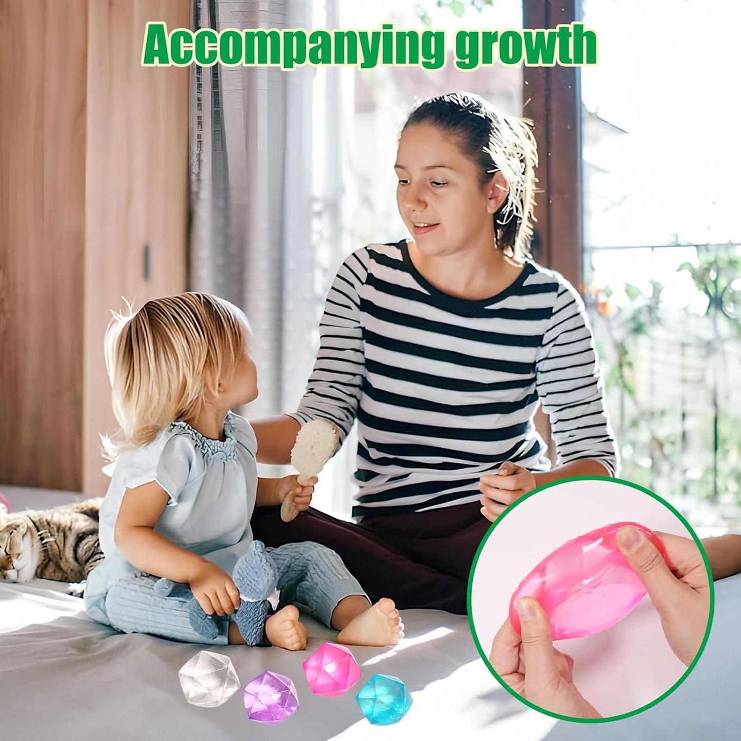 3pack Stress Cube Squishy Stress Balls for Adults Kids Fidget Toy for Your Best Mellow and Chill -Ice Cubes-Square Shape with Filling in Pink Purple Blue (3pcs Cube )