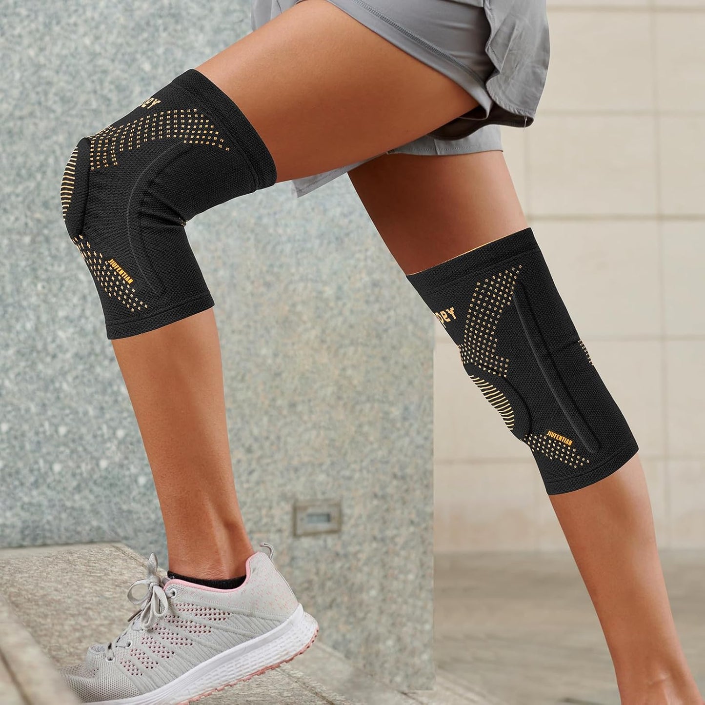 Copper Knee Braces for Men and Women (2 pack) -Knee Supports Copper Compression Knee Sleeve for Knee Pain, Arthritis, Sports and Recovery Support (Large)