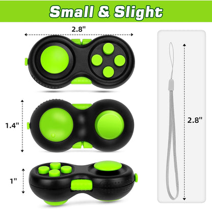 Original Fidget Toy Game, Rubberized Classical Controller Fidget Concentration Toy with 8-Fidget Functions and Lanyard - Excellent for Relieving Stress and Anxiety