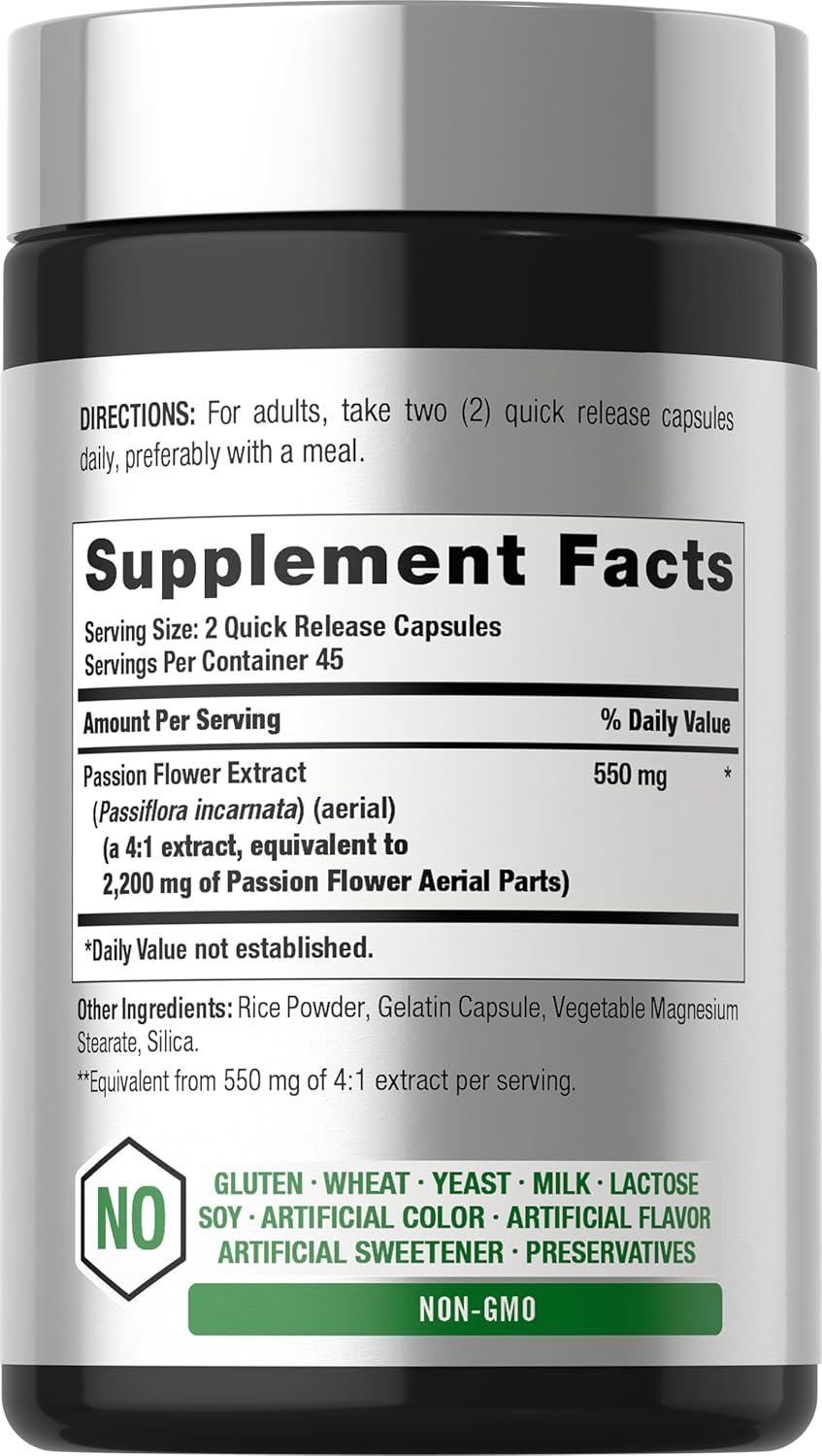 Horbäach Passion Flower Capsules | 90 Count