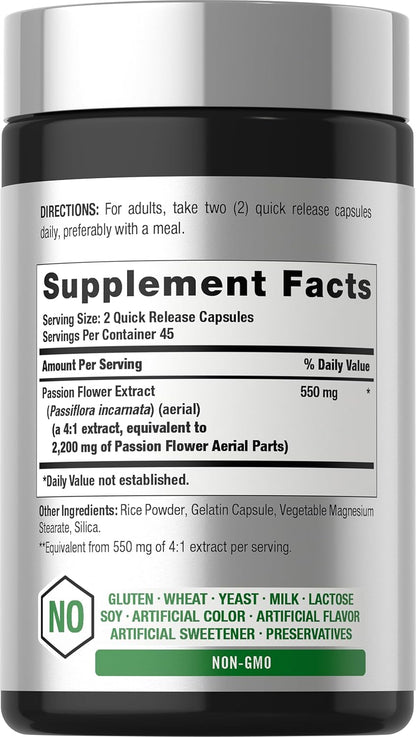 Horbäach Passion Flower Capsules | 90 Count