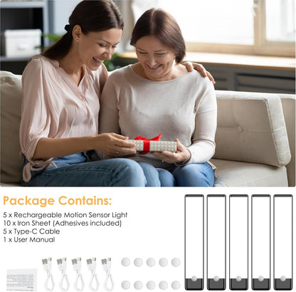 5-Pack Motion Sensor Under Cabinet Light, 3CCT, 7.9 inch
