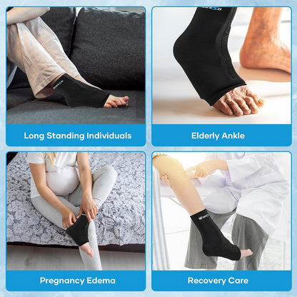Ankle Ice Pack Wrap, Achilles Tendonitis Brace, Hot & Cold Compress