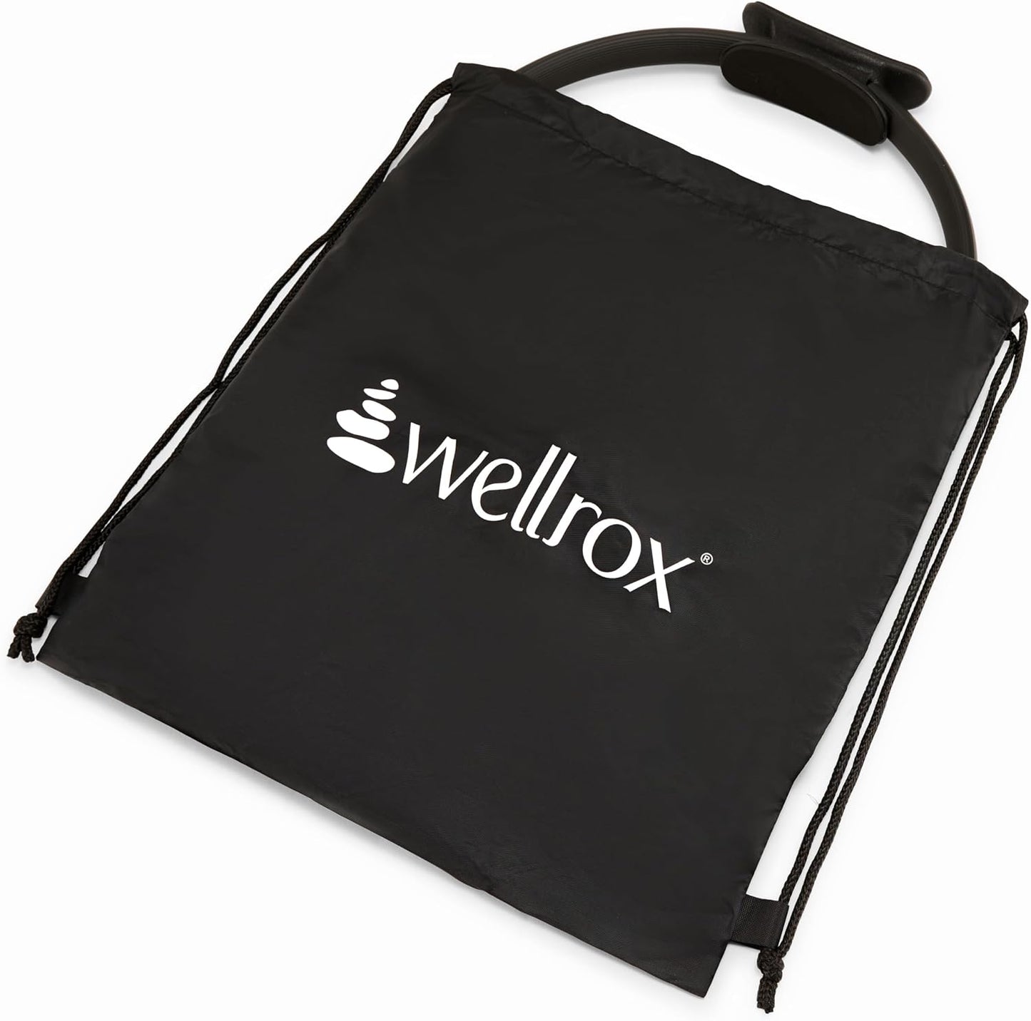Wellrox Pilates Ring and Carrying Bag- Lightweight Magic Circle Yoga Ring- Core, Thigh and Arm Exerciser for Yoga, Pilates, Strength Training (15 inches)