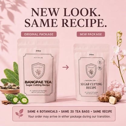 Dr.Eve Korean Bangpae Tea Sugar Cutting Recipe - Blood Sugar Support
