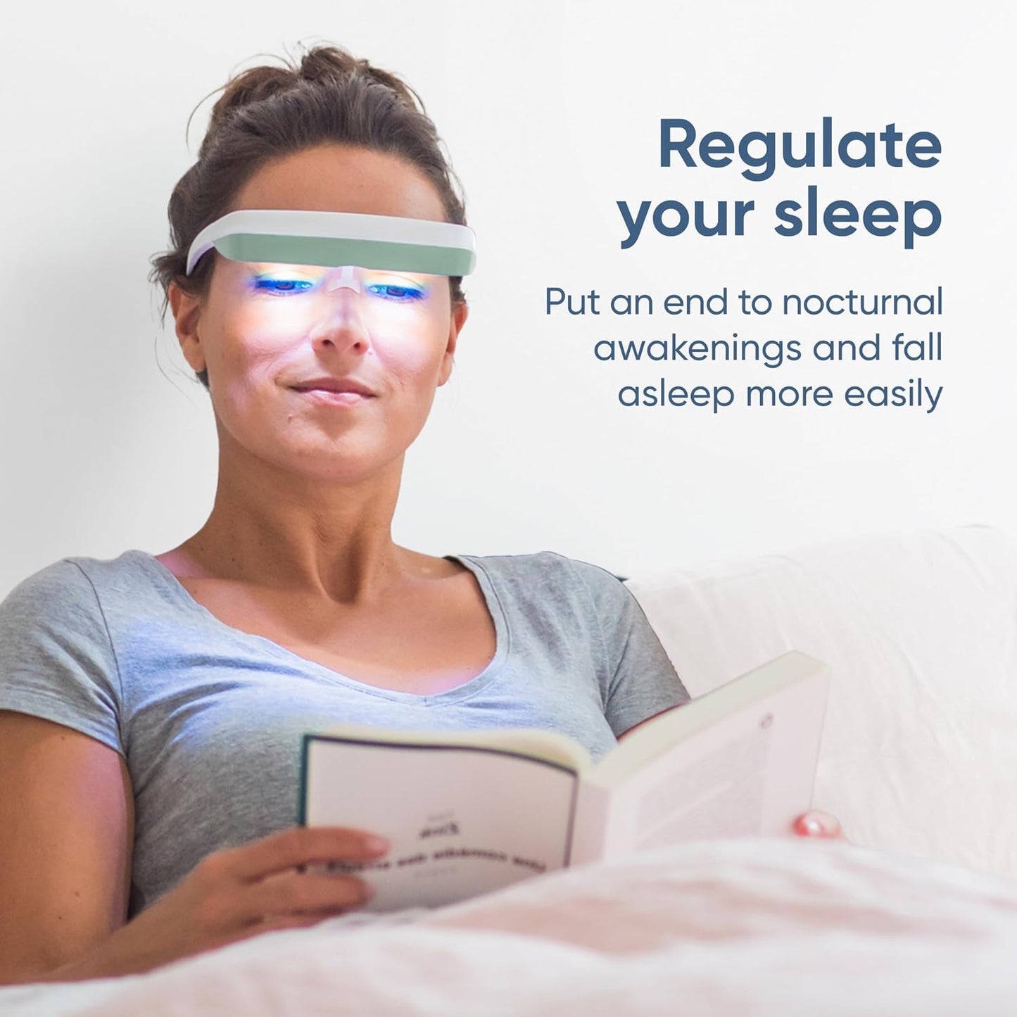 luminette 3 Light Therapy Glasses - Wearable Light Therapy Lamp - Natural Relief for Sleep Problems, Seasonal Mood Disorders & Jet lag - Portable Daylight Lamp (Blue)