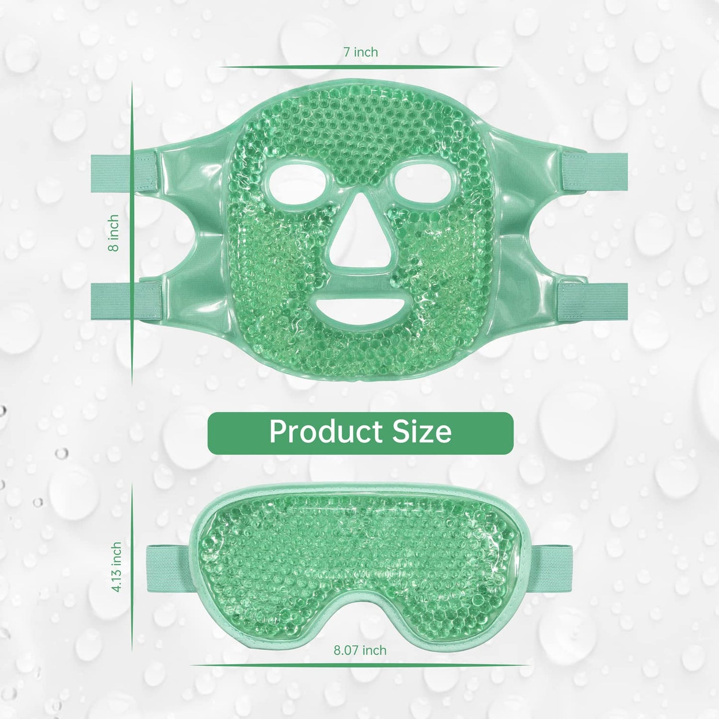 ZNÖCUETÖD Cold Face Eye Mask Ice Pack Reduce Facial Puff, Dark Circles, Hot Cold Compress Pack, Face SPA Gift for Woman Sleeping, Pressure, Headaches, Skin Care, Post Laser Cosmetic Care, Reversible