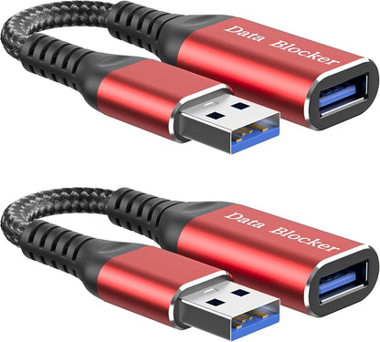 USB Data Blocker, Charge-Only Adapter USB Blocker(2PCS), Provide Safe and high-Speed Charging, Protect Against Juice Jacking, Hacking