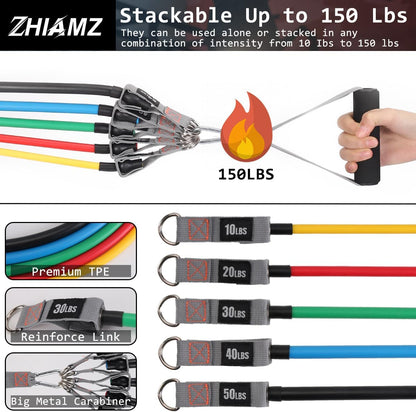 Resistance Bands with Handles, Exercise Bands with Handles, Door Anchor