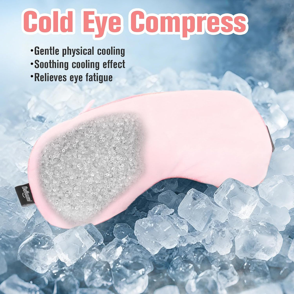 BeHoomi Cooling & Heated Eye Mask, Weighted Eye Mask for Sleeping, Purple