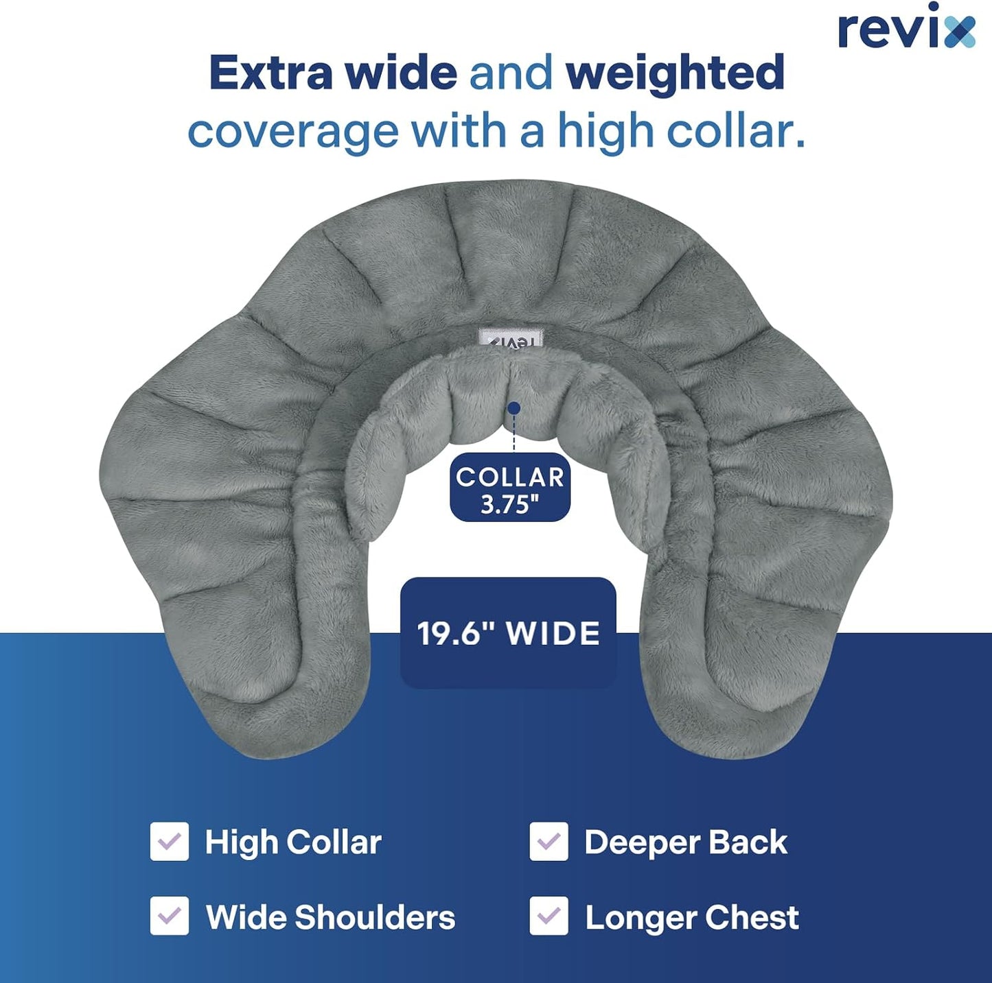 REVIX Microwave Heating Pad for Neck Shoulders and Back with Moist Heat, Weighted Microwavable Heated Neck Wrap Warmer, Scented