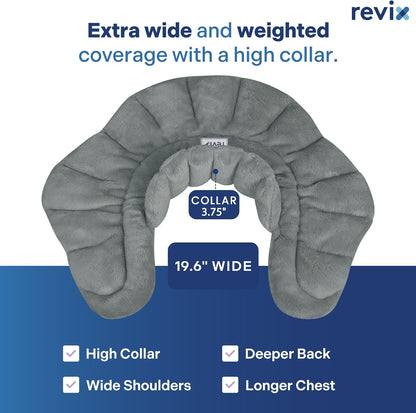 REVIX Microwave Heating Pad for Neck Shoulders and Back with Moist Heat, Weighted Microwavable Heated Neck Wrap Warmer, Scented