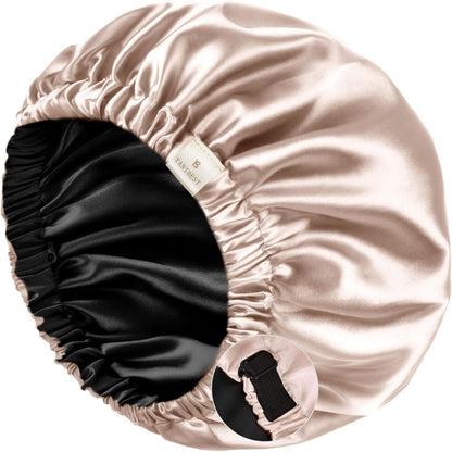 YANIBEST Silk Bonnet Satin Bonnet for Sleeping Women Men, Adjustable Double Layer Hair Bonnet for Curly Braids Reduce Frizz