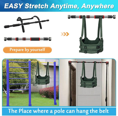 Back Stretcher Lumbar Traction Device Spinal Decompression Machine Lumbar Belt for Lower Back Pain Relief Sciatica Herniated Disc Back Alignment Device Hang Upside Down Stretch Back Harness (S 34~38)