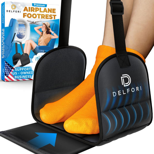 Delfori Foot Hammock for Plane Travel, Foot Sling for Airplane Travel