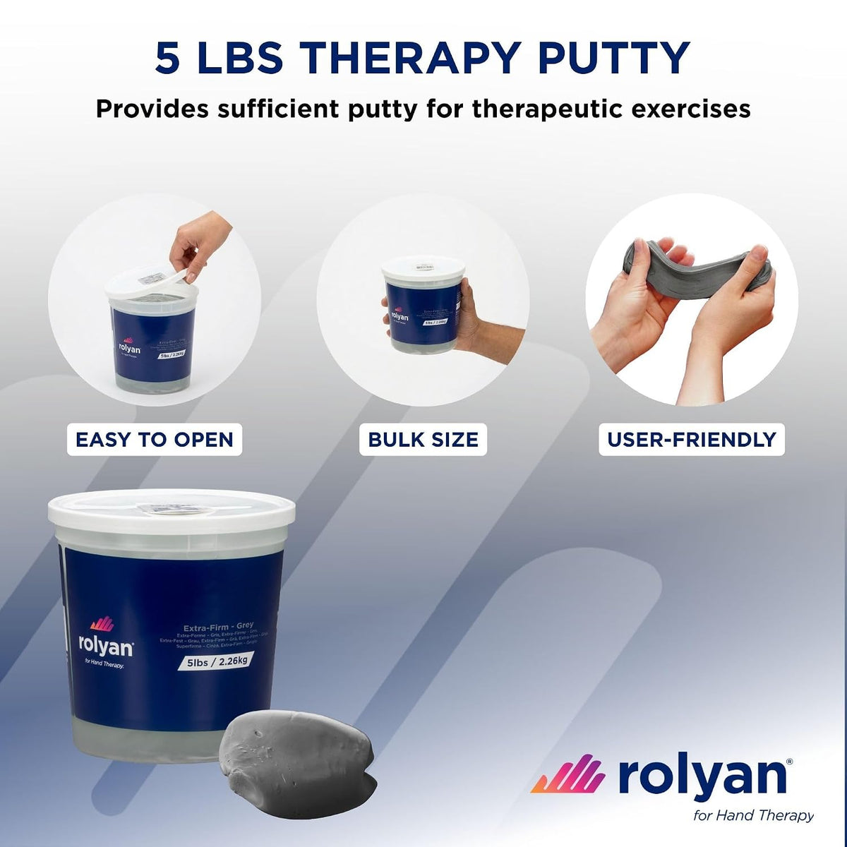 Sammons Preston Therapy Putty, Hand Exerciser, Theraputty, 4 oz, Blue