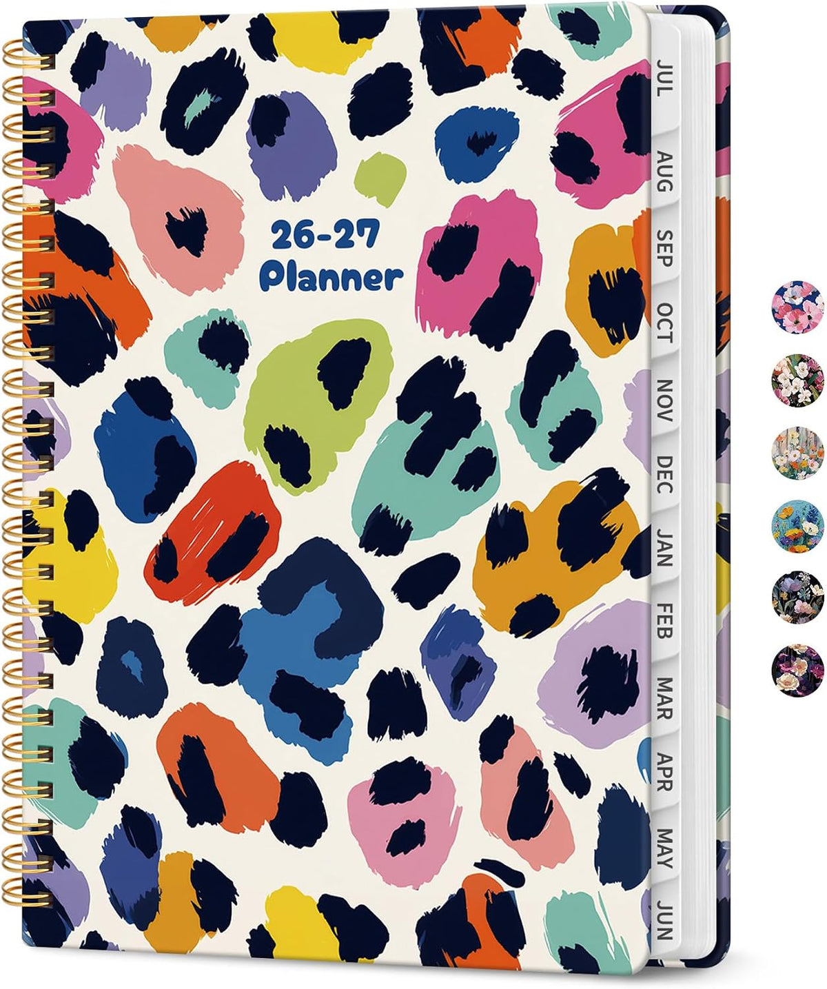 Planner 2026-2027, Jul 2026-Jun 2027 Academic Monthly & Weekly Planner - Colors B