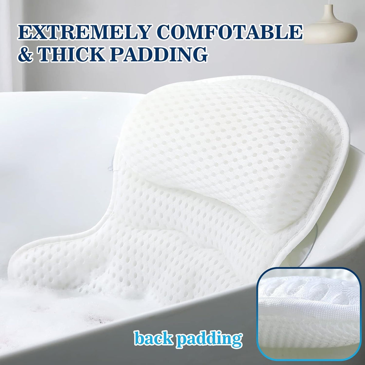 Ozyalo Bath Pillows for Tub, Luxury Bathtub Pillow for Head & Neck Support