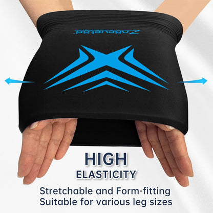 Knee Ice Pack Wrap Extended Ice Packs for Injuries Reusable Leg Freeze Compression Sleeves, Gel Cooling Knees Brace Cold Hot Packs Therapy Flexible for Pain Relief, Surgery Recovery Gift for Women Men