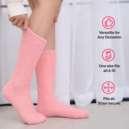 COOLMATE Fuzzy Socks for Women Gift Box – Cozy Soft Cloud Socks for Spa Home, Mother’s Day Gifts for Mom Grandma