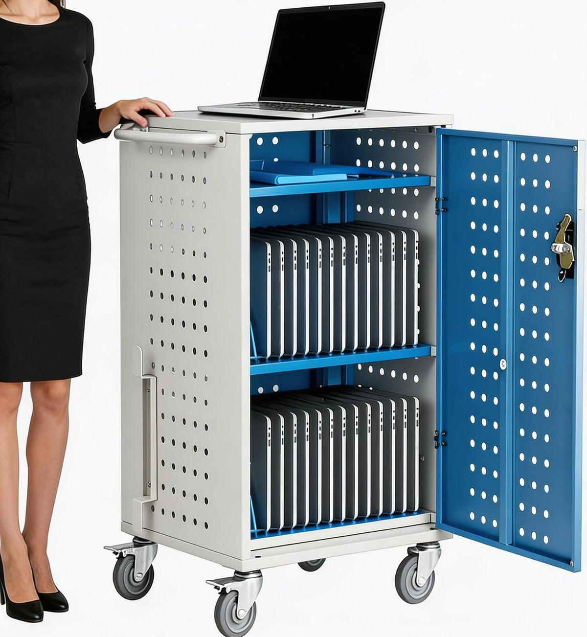 Garvee 32 Device Laptop Charging Cart/Station for Chromebook/Classroom