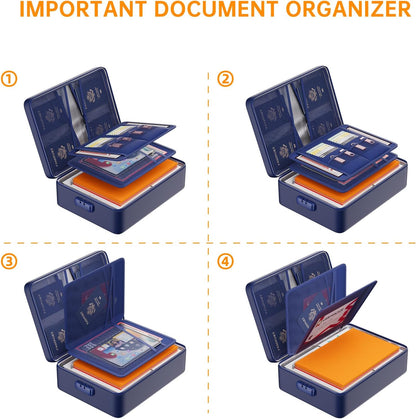 DocSafe 5200°F Fireproof Document Organizer Box with Lock, Heat Insulated
