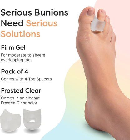 ZenToes Gel Toe Spacers for Bunions & Overlapping Toes, 4 Count
